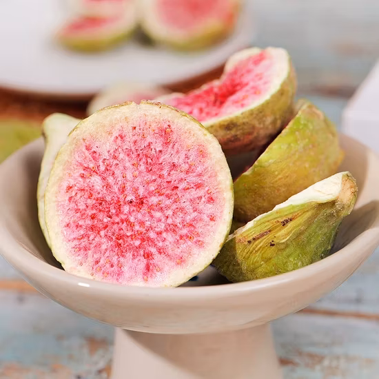 Novos itens quentes figo seco saudável salgadinhos de frutas secas congeladas figos secos congelados meia fruta