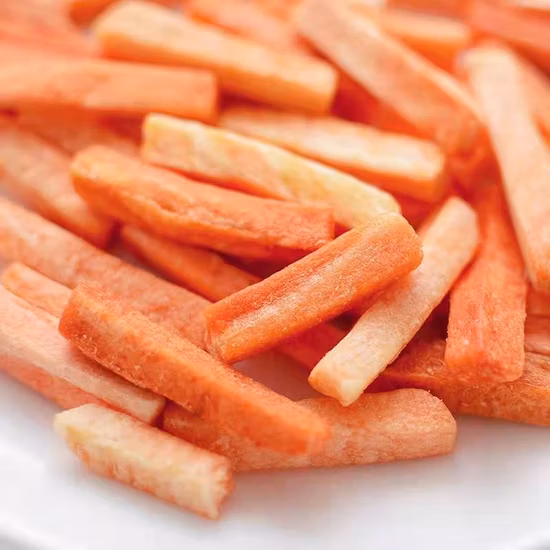 Chips de frutas e vegetais fritos a vácuo